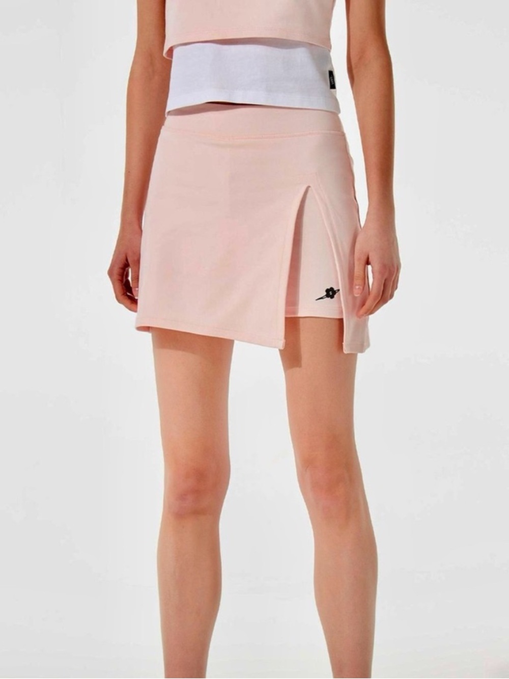 SANDY LIANG Light Pink Athletic Skort with Side Slit